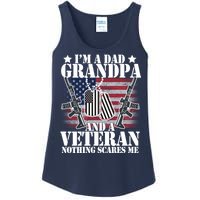 I'm A Dad Grandpa Veteran Nothing Scares me Ladies Essential Tank