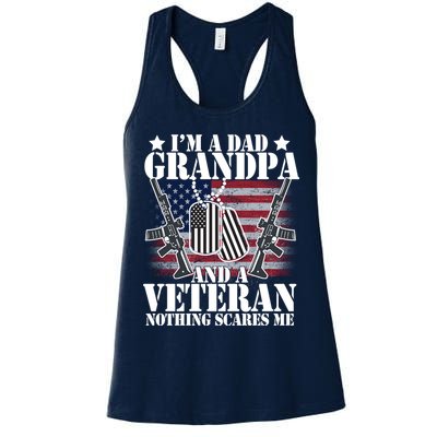 I'm A Dad Grandpa Veteran Nothing Scares me Womens Tank Top