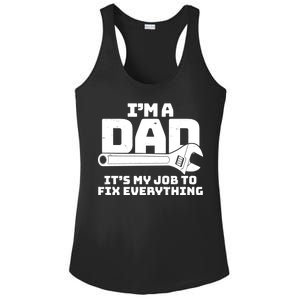 I'm A Dad It's My Job To Fix Everything Ladies PosiCharge Competitor Racerback Tank