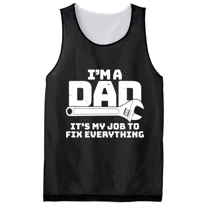 I'm A Dad It's My Job To Fix Everything Mesh Reversible Basketball Jersey Tank