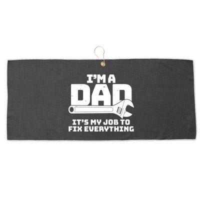 I'm A Dad It's My Job To Fix Everything Large Microfiber Waffle Golf Towel