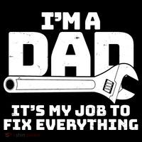 I'm A Dad It's My Job To Fix Everything Pom Pom 12in Knit Beanie