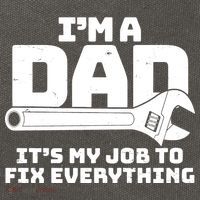 I'm A Dad It's My Job To Fix Everything Cotton Canvas Backpack
