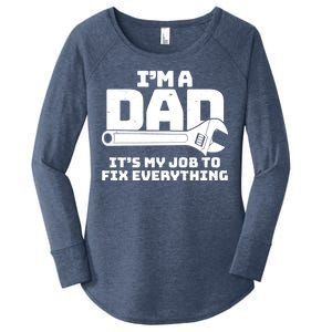 I'm A Dad It's My Job To Fix Everything Women's Perfect Tri Tunic Long Sleeve Shirt