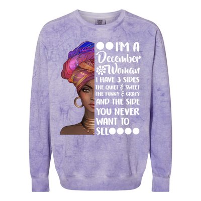 I'm A December Woman Cute Birthday Colorblast Crewneck Sweatshirt