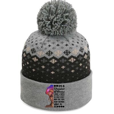 I'm A December Woman Cute Birthday The Baniff Cuffed Pom Beanie