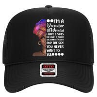 I'm A December Woman Cute Birthday High Crown Mesh Back Trucker Hat