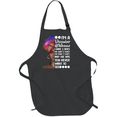 I'm A December Woman Cute Birthday Full-Length Apron With Pockets