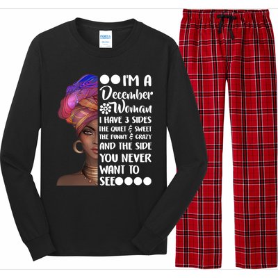 I'm A December Woman Cute Birthday Long Sleeve Pajama Set