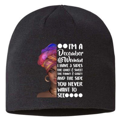 I'm A December Woman Cute Birthday Sustainable Beanie