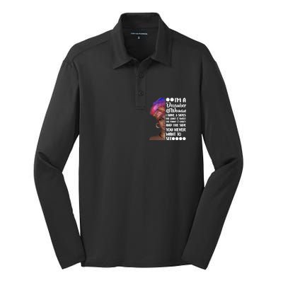 I'm A December Woman Cute Birthday Silk Touch Performance Long Sleeve Polo