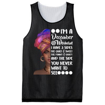 I'm A December Woman Cute Birthday Mesh Reversible Basketball Jersey Tank