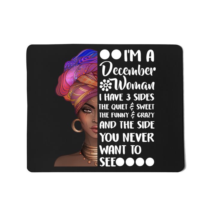 I'm A December Woman Cute Birthday Mousepad