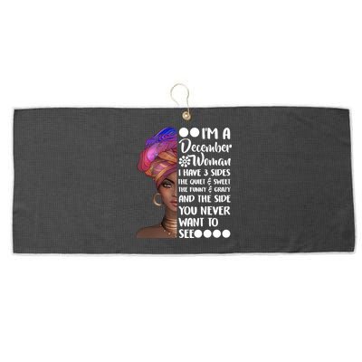 I'm A December Woman Cute Birthday Large Microfiber Waffle Golf Towel