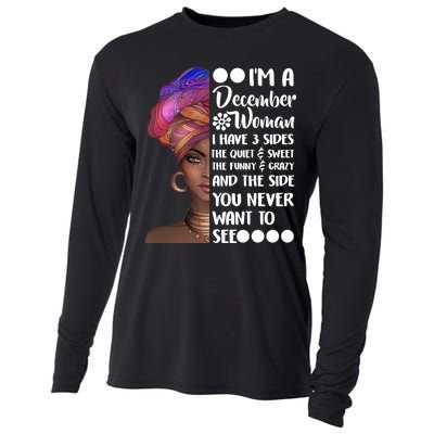 I'm A December Woman Cute Birthday Cooling Performance Long Sleeve Crew