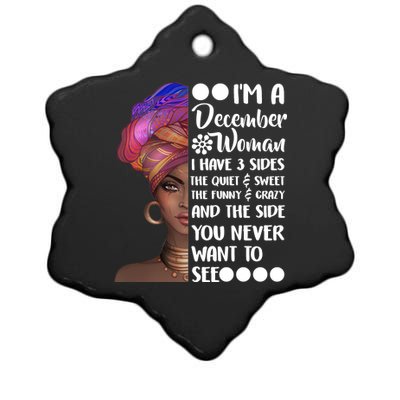 I'm A December Woman Cute Birthday Ceramic Star Ornament