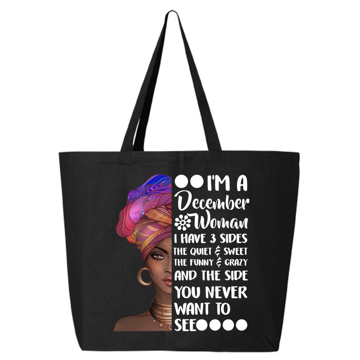 I'm A December Woman Cute Birthday 25L Jumbo Tote