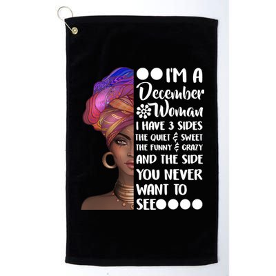 I'm A December Woman Cute Birthday Platinum Collection Golf Towel