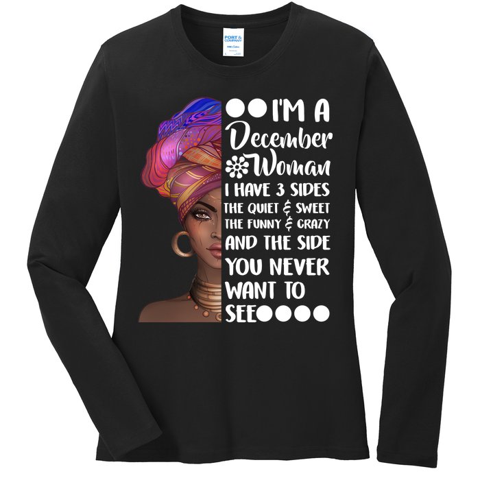 I'm A December Woman Cute Birthday Ladies Long Sleeve Shirt