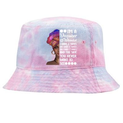 I'm A December Woman Cute Birthday Tie-Dyed Bucket Hat