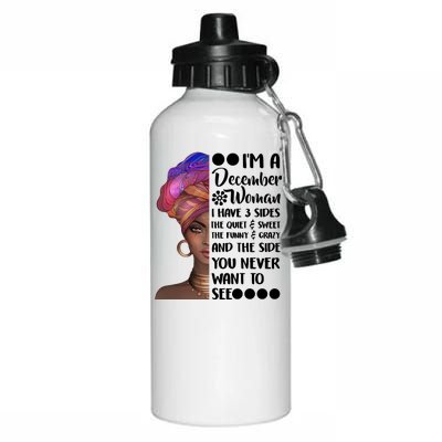 I'm A December Woman Cute Birthday Aluminum Water Bottle