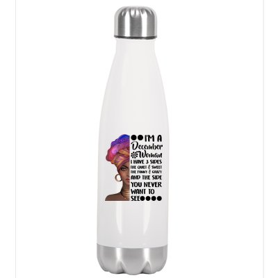 I'm A December Woman Cute Birthday Stainless Steel Insulated Water Bottle