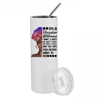 I'm A December Woman Cute Birthday Stainless Steel Tumbler