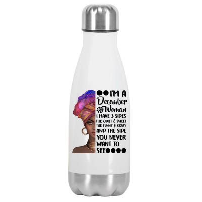 I'm A December Woman Cute Birthday Stainless Steel Insulated Water Bottle