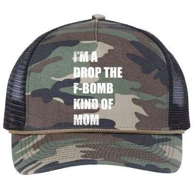 I'm A Drop The F-Bomb Kind Of Mom Retro Rope Trucker Hat Cap