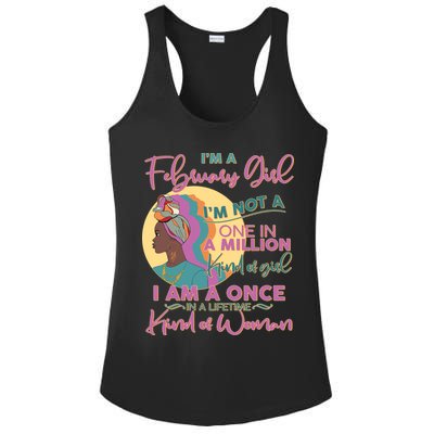 I'm A February Girl I Am A Once In A Lifetime Kind Of Woman Ladies PosiCharge Competitor Racerback Tank