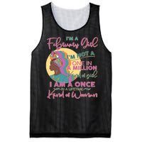 I'm A February Girl I Am A Once In A Lifetime Kind Of Woman Mesh Reversible Basketball Jersey Tank