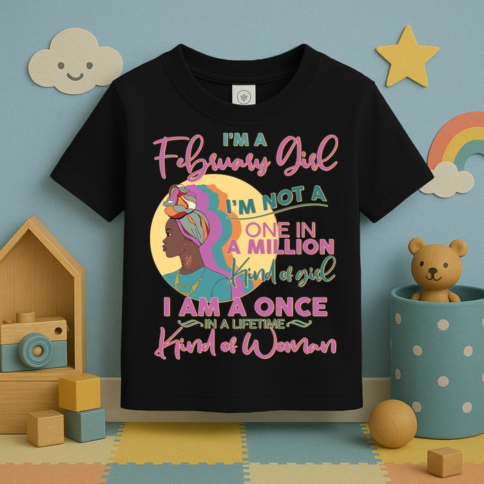 I'm A February Girl I Am A Once In A Lifetime Kind Of Woman Toddler T-Shirt