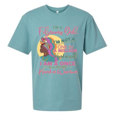 I'm A February Girl I Am A Once In A Lifetime Kind Of Woman Sueded Cloud Jersey T-Shirt