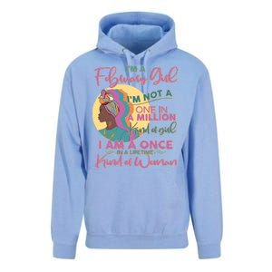 I'm A February Girl I Am A Once In A Lifetime Kind Of Woman Unisex Surf Hoodie