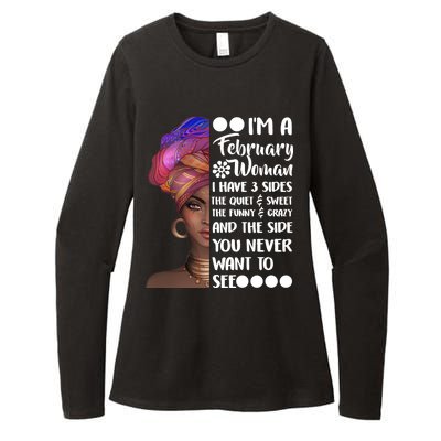 I'm A February Woman Womens CVC Long Sleeve Shirt