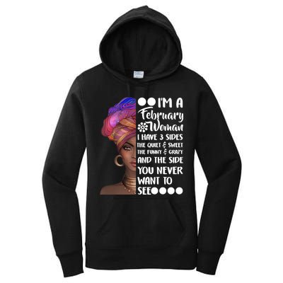 I'm A February Woman Women's Pullover Hoodie