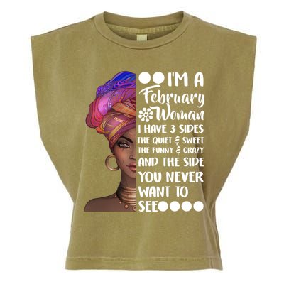 I'm A February Woman Garment-Dyed Women's Muscle Tee