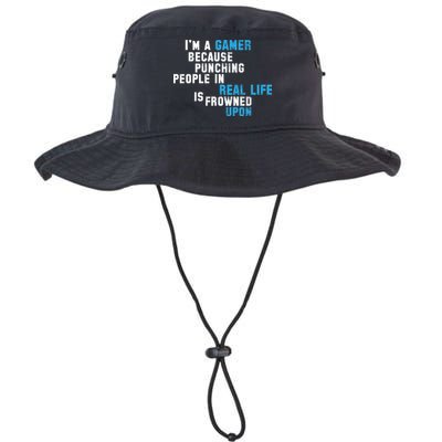 I'm A Gamer Because Punching People Legacy Cool Fit Booney Bucket Hat