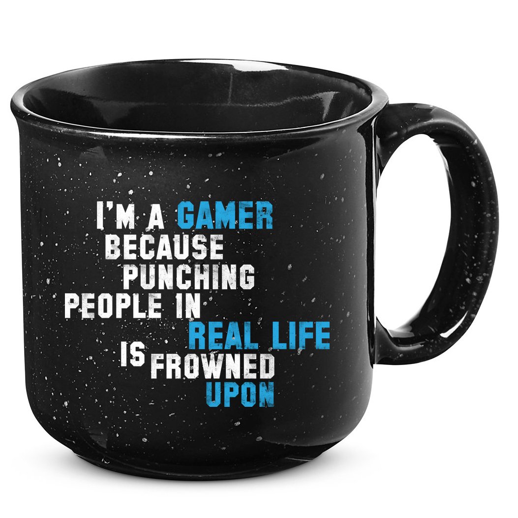 I'm A Gamer Because Punching People 15oz Campfire Ceramic Mug