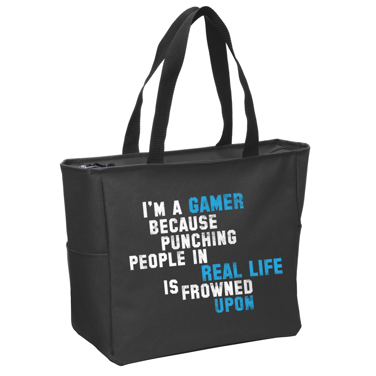 I'm A Gamer Because Punching People Zip Tote Bag