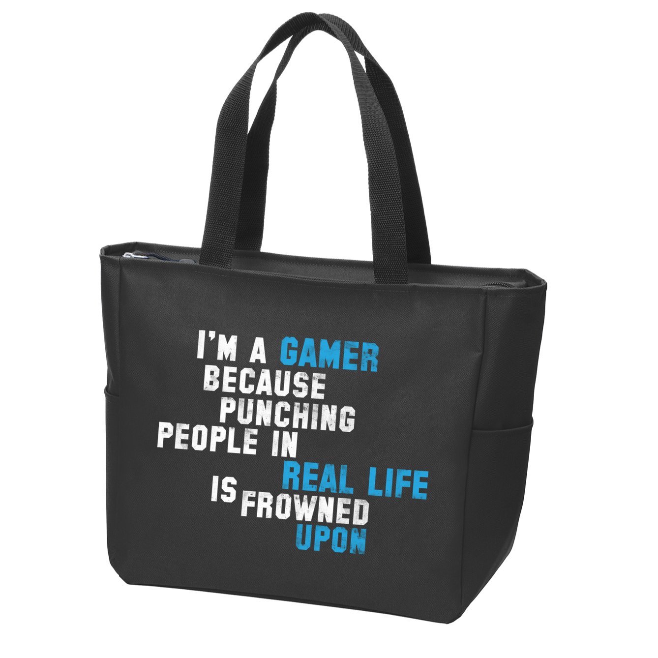 I'm A Gamer Because Punching People Zip Tote Bag