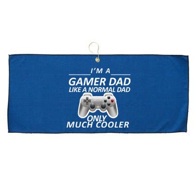 I'm A Gamer Dad Like A Normal Dad But Much Cooler Large Microfiber Waffle Golf Towel