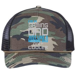 I'm A Gaming Dad Like a Normal Dad Only Cooler Retro Rope Trucker Hat Cap