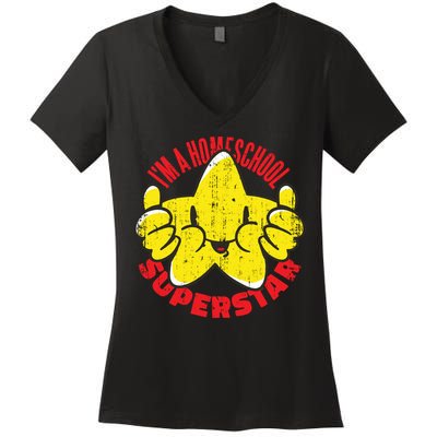 I'm A Homeschool Superstar Women's V-Neck T-Shirt