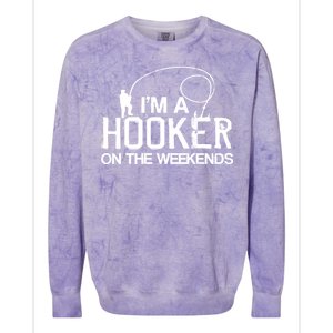 I'm A Hooker On The Weekends Colorblast Crewneck Sweatshirt