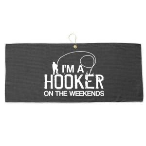 I'm A Hooker On The Weekends Large Microfiber Waffle Golf Towel