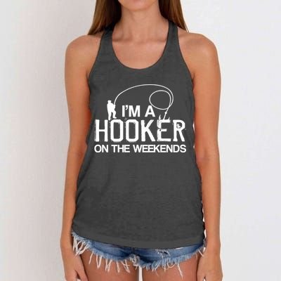 I'm A Hooker On The Weekends Women's Knotted Racerback Tank