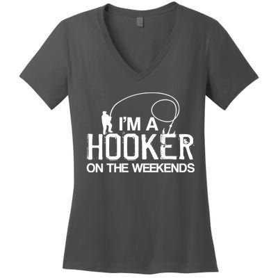 I'm A Hooker On The Weekends Women's V-Neck T-Shirt
