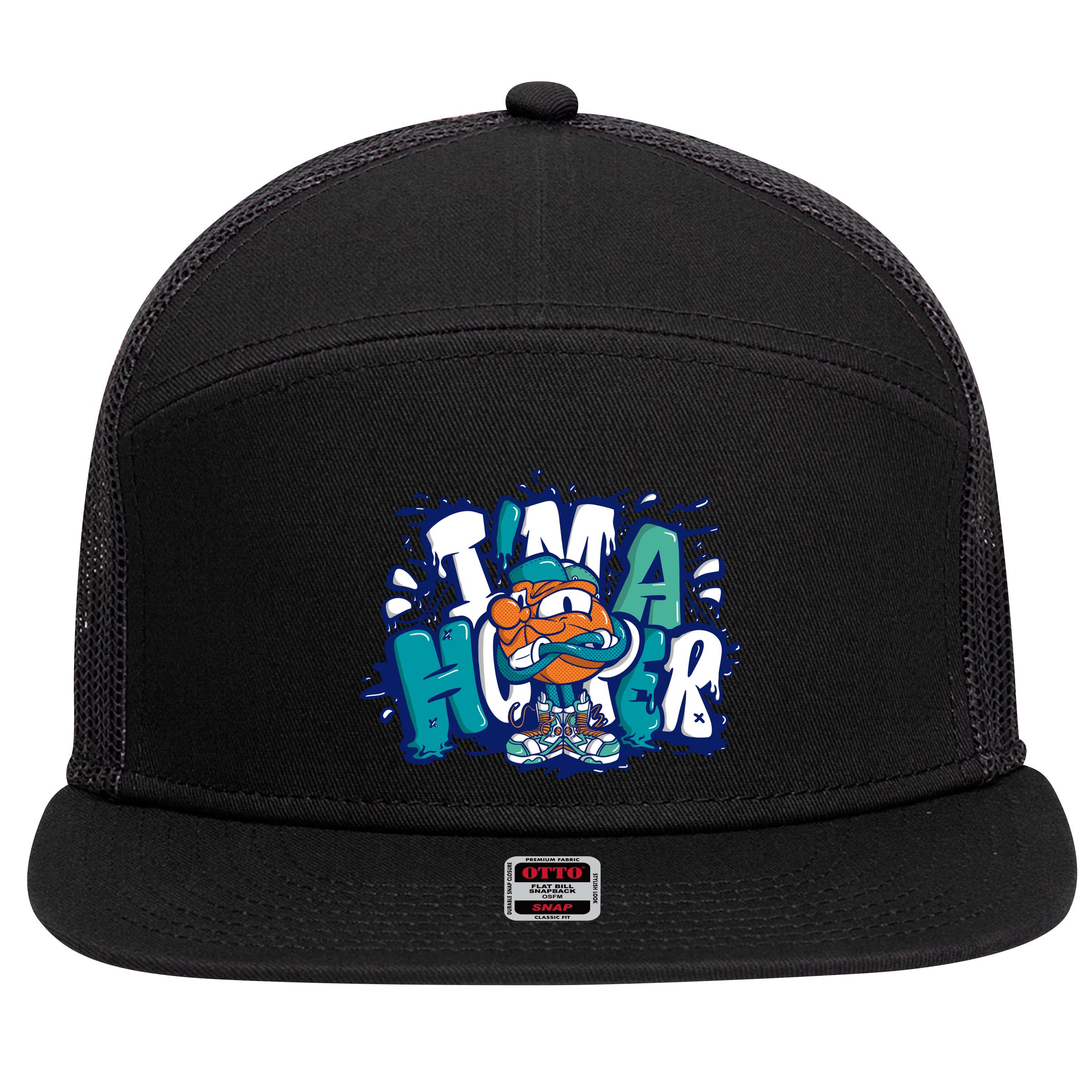 I'm A Hooper Basketball Graffiti 7 Panel Mesh Trucker Snapback Hat