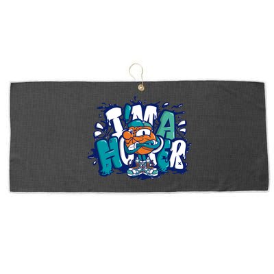 I'm A Hooper Basketball Graffiti Large Microfiber Waffle Golf Towel